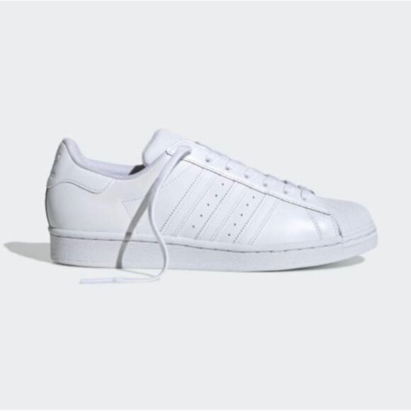 Adidas Superstar White Leather Unixes Sneaker Unixes Size 6.5 Women's 8 - Picture 7 of 15